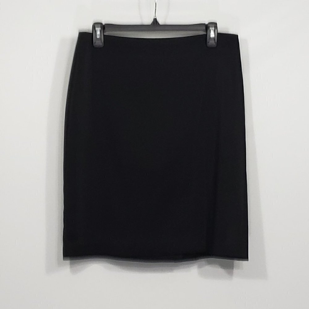 Attention Black Satin Finish Pencil Skirt Women's Size 6